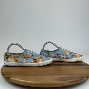 Womens Keds x Rifle Paper Co Blue Floral Casual Comfort Sneakers Shoes Size 7 M‎